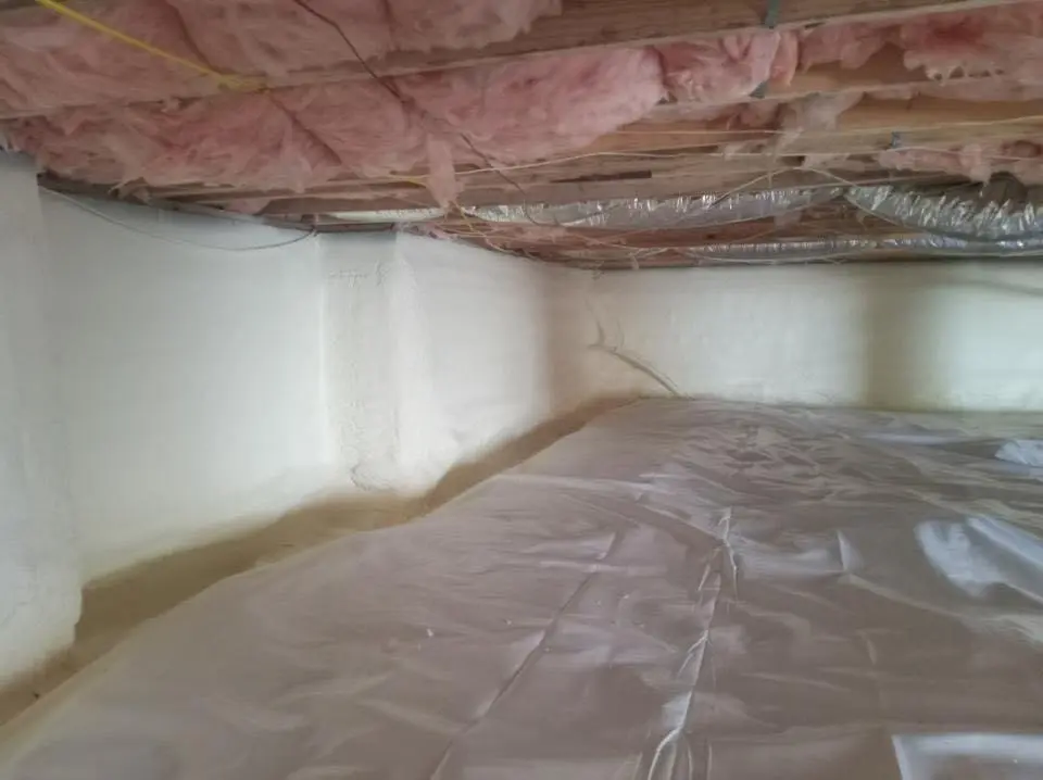 Crawl space encapsulation with closed-cell spray foam for Roof Maintenance in North Lebanon