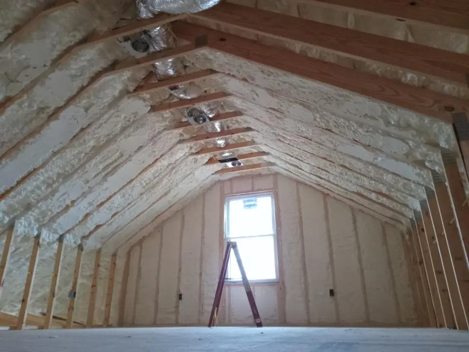 Spray foam roofing application for Crawl Space Insulation project in North Lebanon
